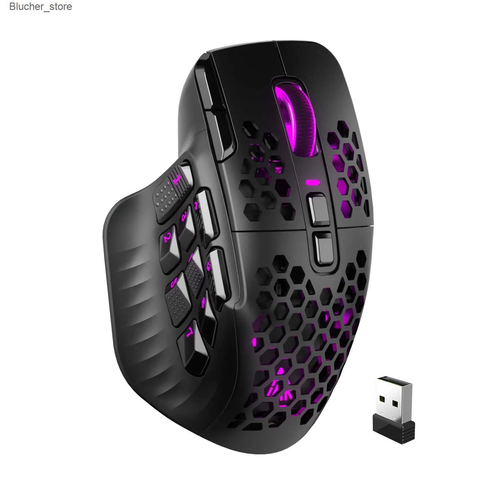 🎮 SOLAKAKA SM809 Pro RGB Wireless MMO Gaming Mouse