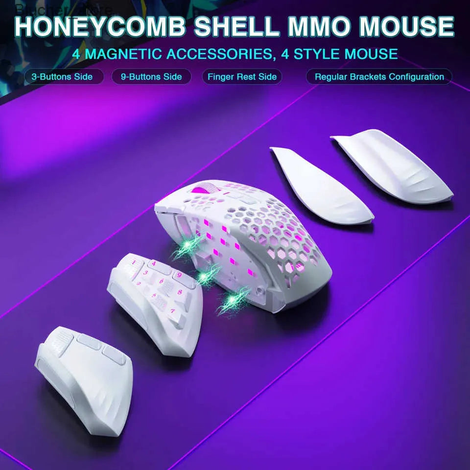 🎮 SOLAKAKA SM809 Pro RGB Wireless MMO Gaming Mouse