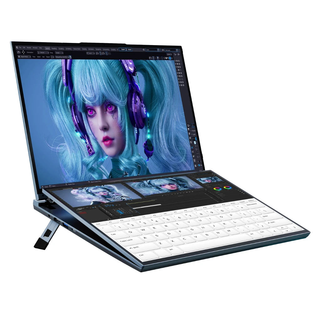 Revolutionary Dual-Screen Creator Laptop – Touch, Edit & Control Like Never Before