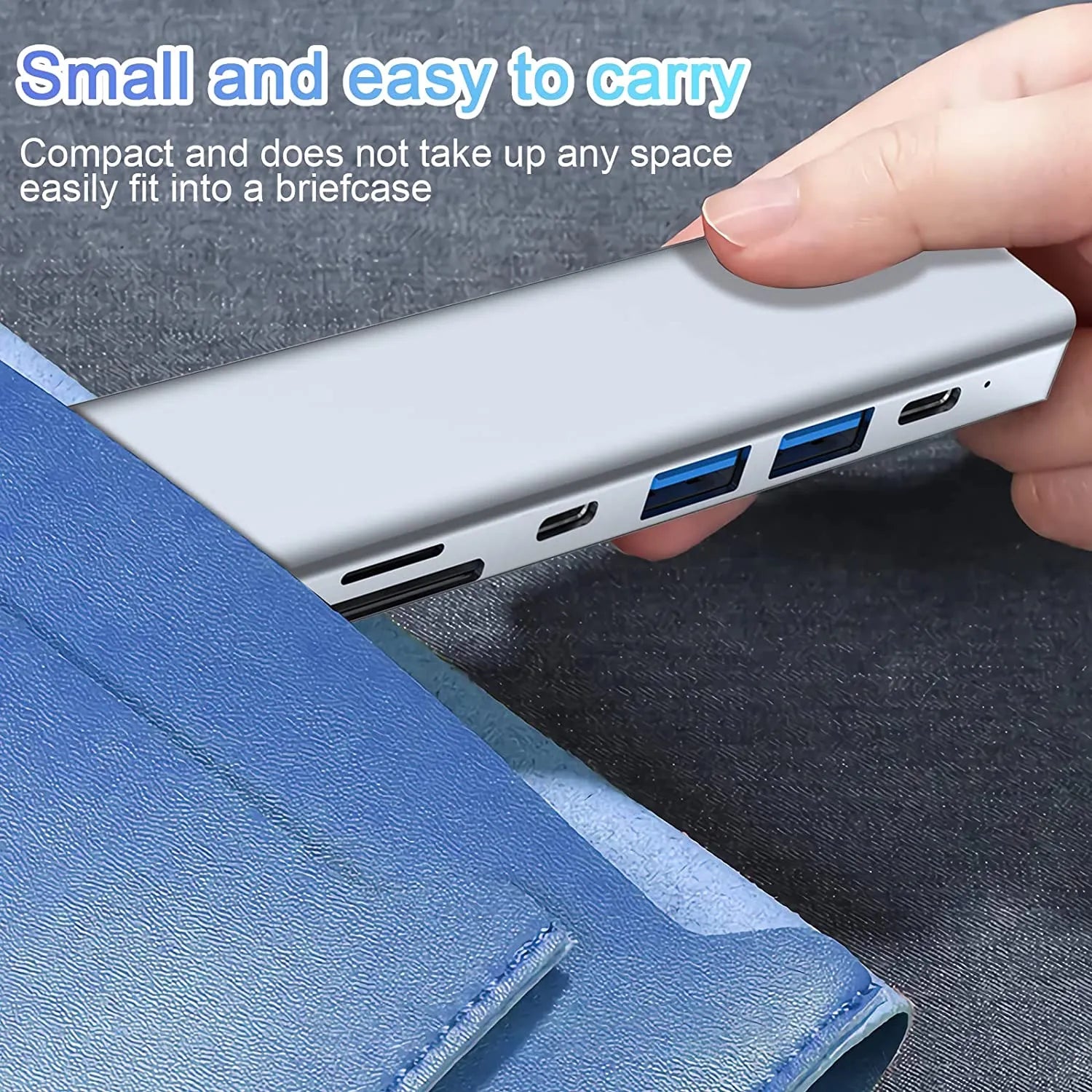 USB-C Hub 7-in-1 Multiport Adapter with 4K HDMI & Dual USB-A & SD/TF & PD Charging